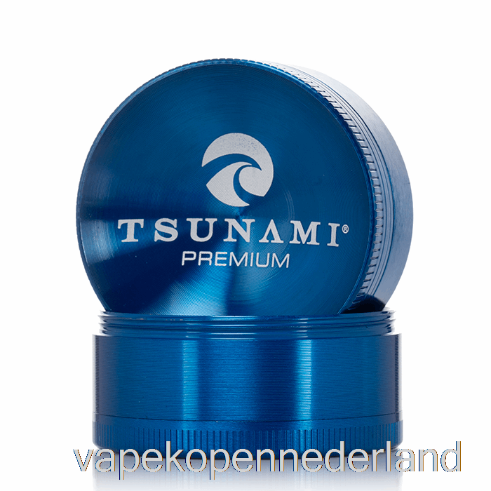 Vape Nederland Tsunami 1.9inch 4-delige Verzonken Top Grinder Blauw (50mm)